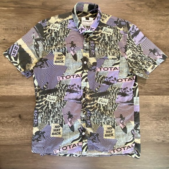 Vintage 80s Style Topman Shirt Sz.S - Picture 1 of 4